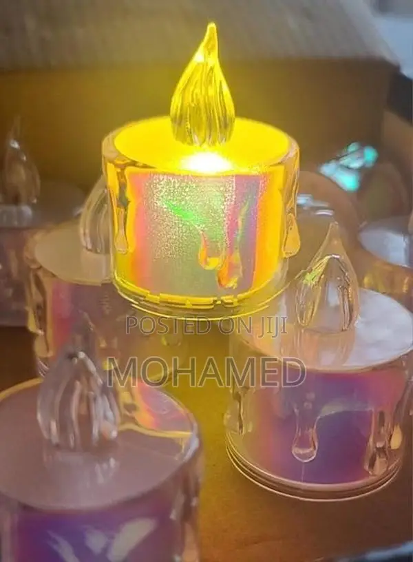12 PCS Flameless and Smokeless Decorative Candles Acrylic Led Tea Ligh