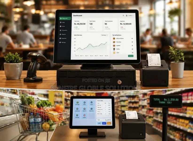 Smart POS System for Restaurant & Grocery,Supermarket Businesses