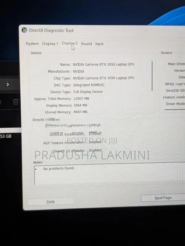 MSI Thin 15 i7 RTX 3050