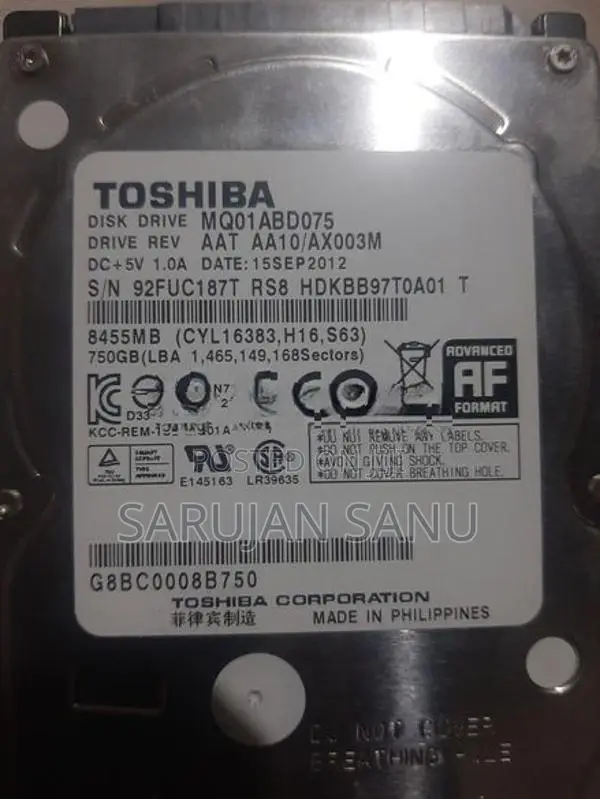 750GB Laptop Hard Drive