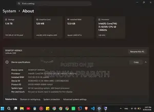 Dell i5 8th Gen 12GB RAM 256GB SSD