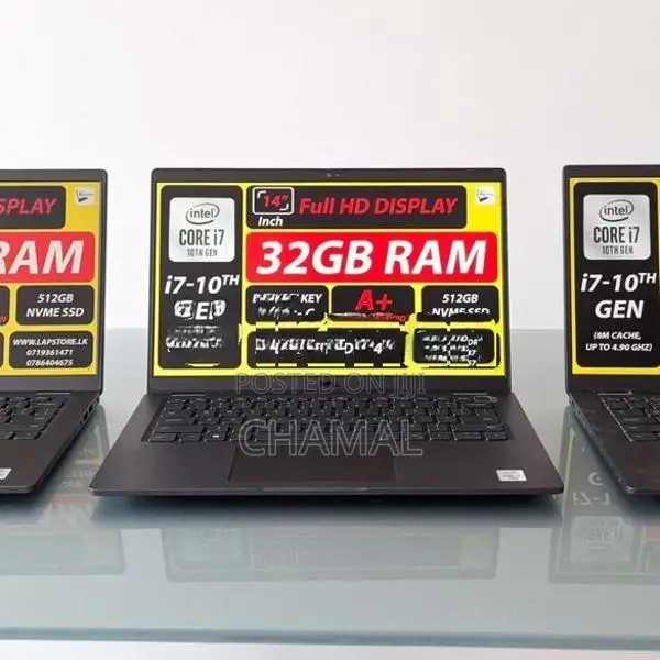 Dell Core i7 -10th Gen 32GB|512GB Laptops Slim New