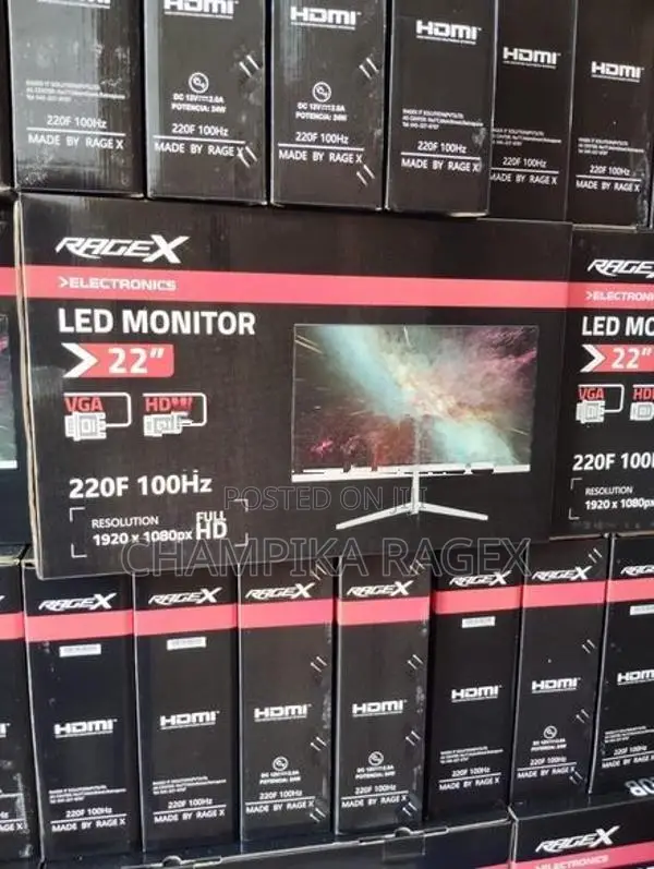 Monitor RageX 22" Frameless VA 100Hz LED