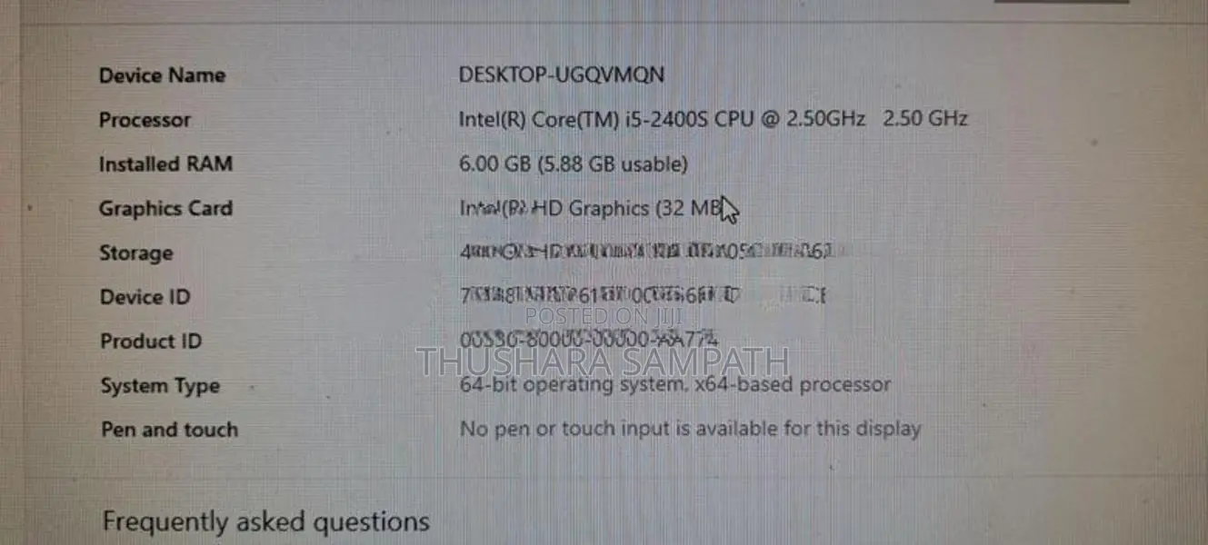 i5 2nd Gen PC