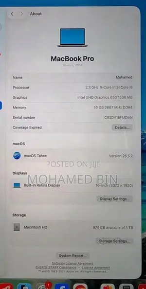 Apple Macbook Pro 2019 16"