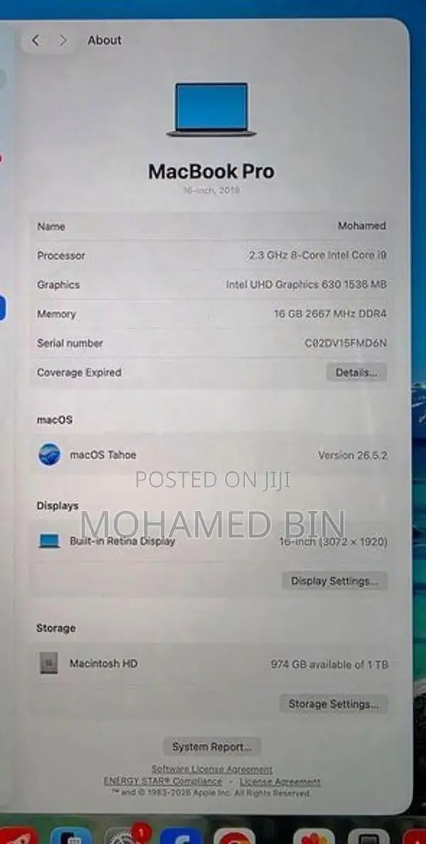 Apple Macbook Pro 2019 16"