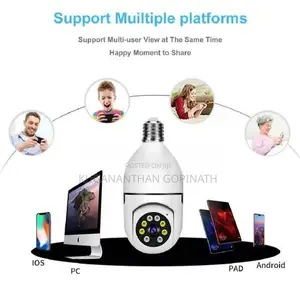 V380 Pro 3MP HD Camera Video Surveillance WiFi 360 Bulb