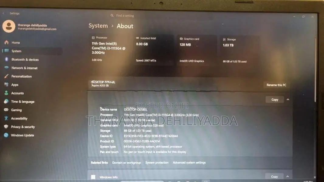 I 3 11th GEN Laptop