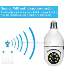 V380 Pro 3MP HD Camera Video Surveillance WiFi 360 Bulb