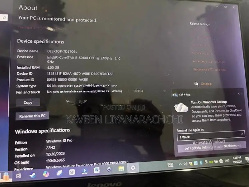 Lenovo i3 5th GEN Used Laptop