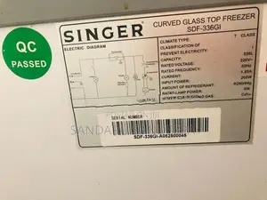 Singer 3 in 1 Multi Model Curved Glass Top Freezer