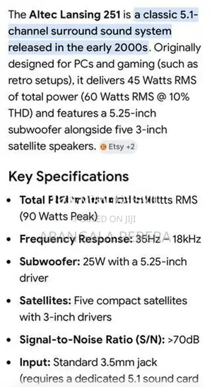 Altec Lensing Multimedia Subwoofer