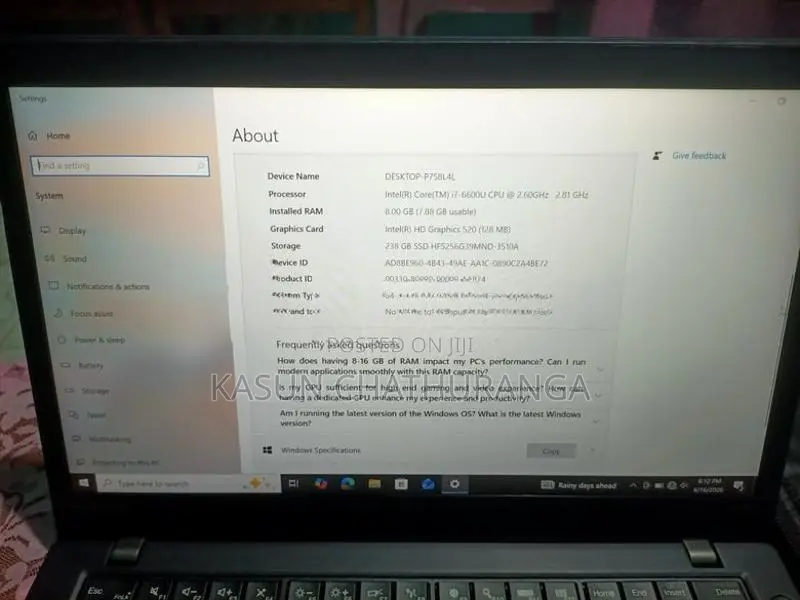 Lenovo Thinkpad T470s i7 6th