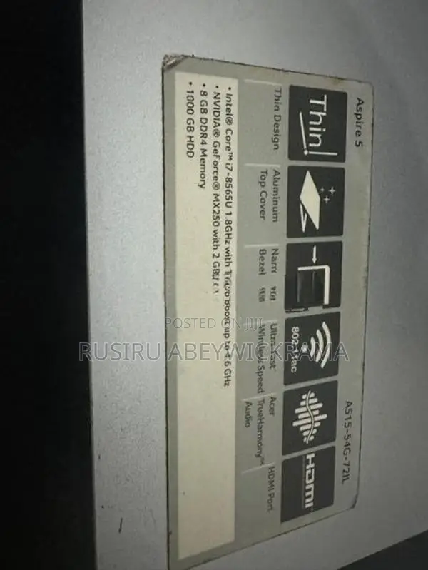 Acer Aspire 5 Core i7 8th Gen Laptop