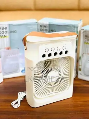 3 in 1 Portable Air Cooler Humidifier Mini Fan with Night Light 600ml