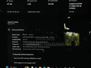 Dell i7-7500U Laptop