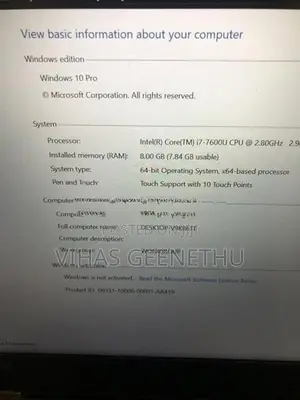 Lenovo i7-7600U Laptop