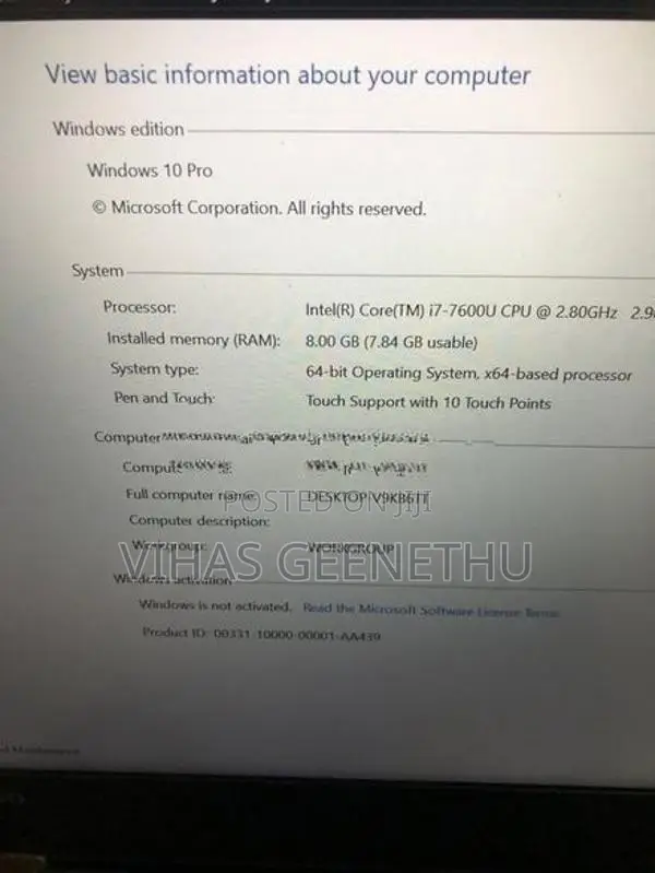 Lenovo i7-7600U Laptop