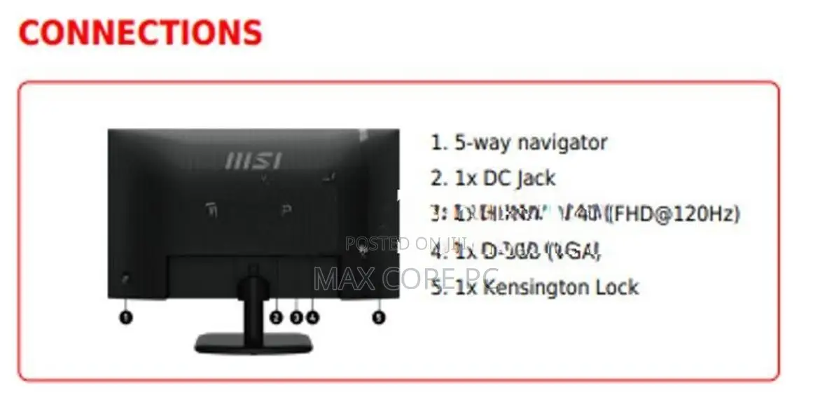 MSI Pro MP251L E2 25" Inch 120Hz Full HD IPS Frameless Brand New Monit
