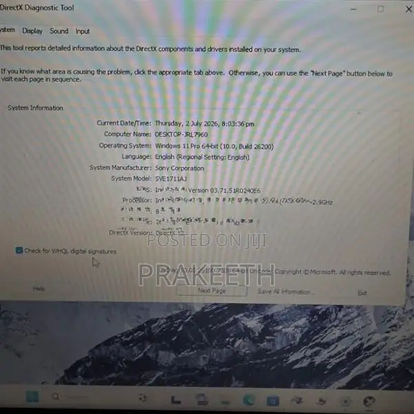 Sony Vaio Core I7
