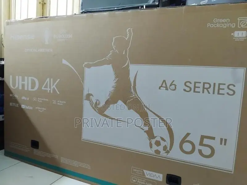 New 65 inch HISENSE 4K UHD HDR Smart LED TV