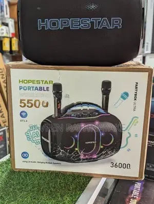 Hopestar Partybox Ultra Speakers with Dual Mic (550W, AC/DC)