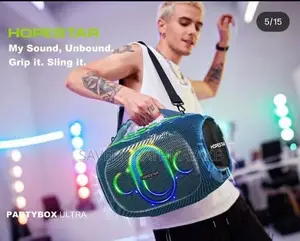 Hopestar Partybox Ultra Speakers with Dual Mic (550W, AC/DC)
