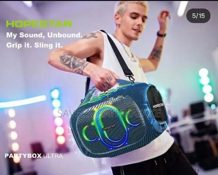 Hopestar Partybox Ultra Speakers with Dual Mic (550W, AC/DC)