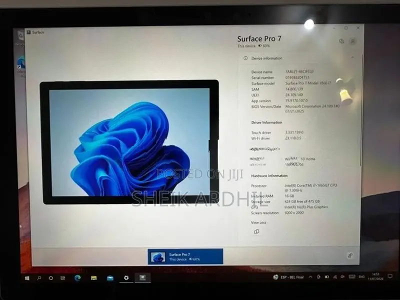 Microsoft Surface Pro 7-i7 16GB RAM 512GB SSD