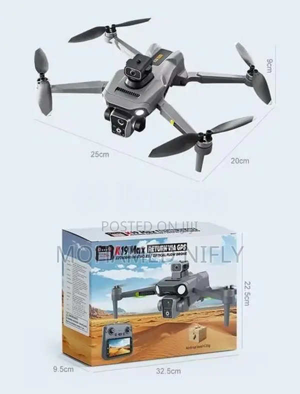 K19 Max GPS Drone with LCD Screen Remote Controller