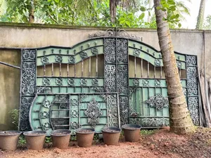 Double Side Main Gate With Pedestrian Gate
