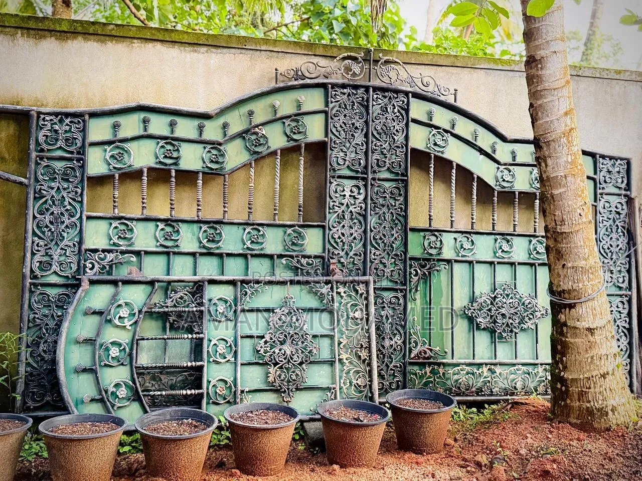 Double Side Main Gate With Pedestrian Gate