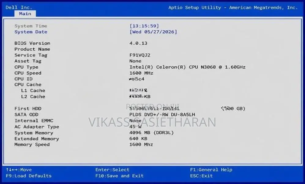 Dell Inspiron Celeron N3060 Laptop