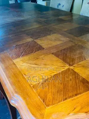 Wooden Dining Table with 8 Chairs