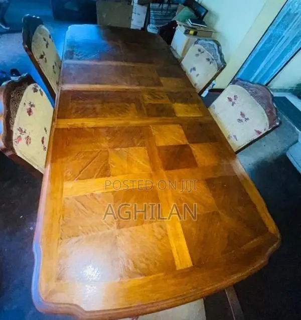Wooden Dining Table with 8 Chairs