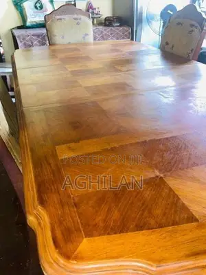 Wooden Dining Table with 8 Chairs
