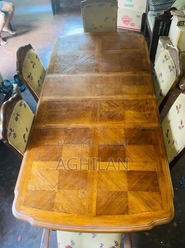 Wooden Dining Table with 8 Chairs