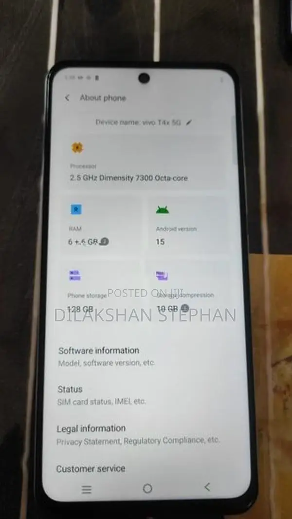 Vivo T4x 5G 6GB/128GB (Used)