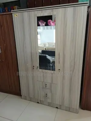 3 Door Melamine wardrobe /Cupboard (ash/white/black/teak) (K-35)