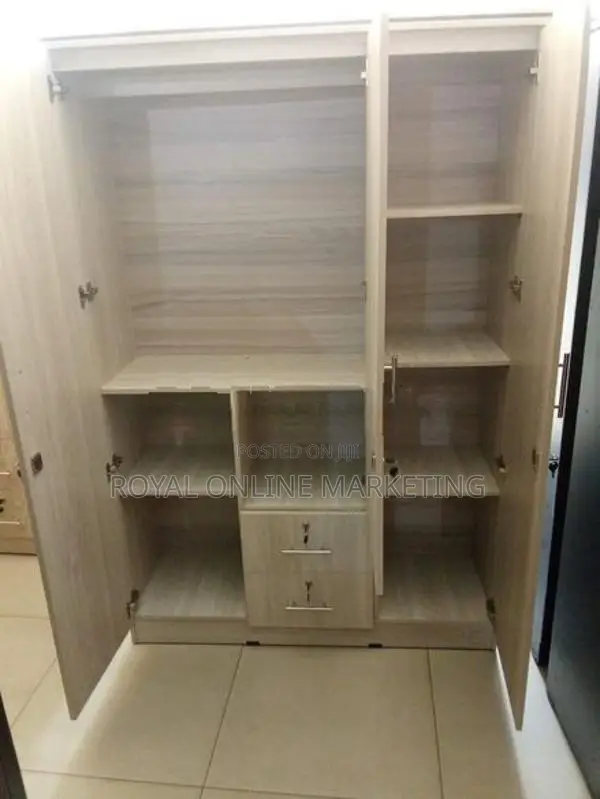 3 Door Melamine wardrobe /Cupboard (ash/white/black/teak) (K-35)