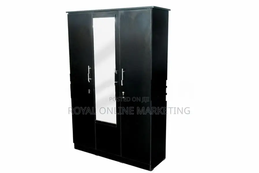 3 Door Melamine wardrobe /Cupboard (ash/white/black/teak) (K-35)