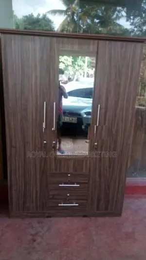 3 Door Melamine wardrobe /Cupboard (ash/white/black/teak) (K-35)