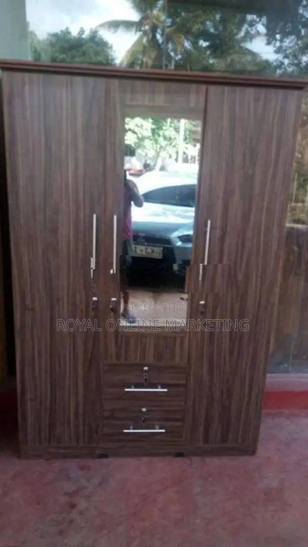 3 Door Melamine wardrobe /Cupboard (ash/white/black/teak) (K-35)