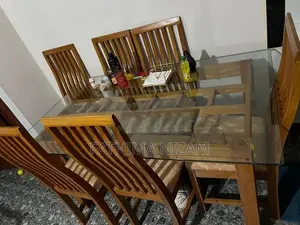 Mango Wood Glass Table