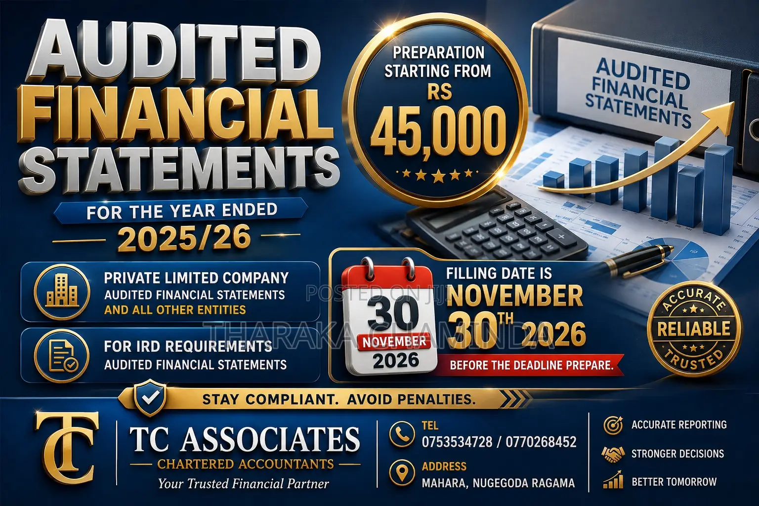 Auditing, Taxation and Preparation of Financial Statements,