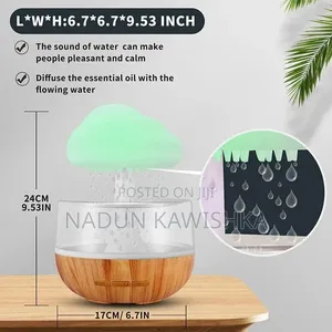 *Rain Cloud Humidifier Essential Oil DiffuserAtmospheric NightLight