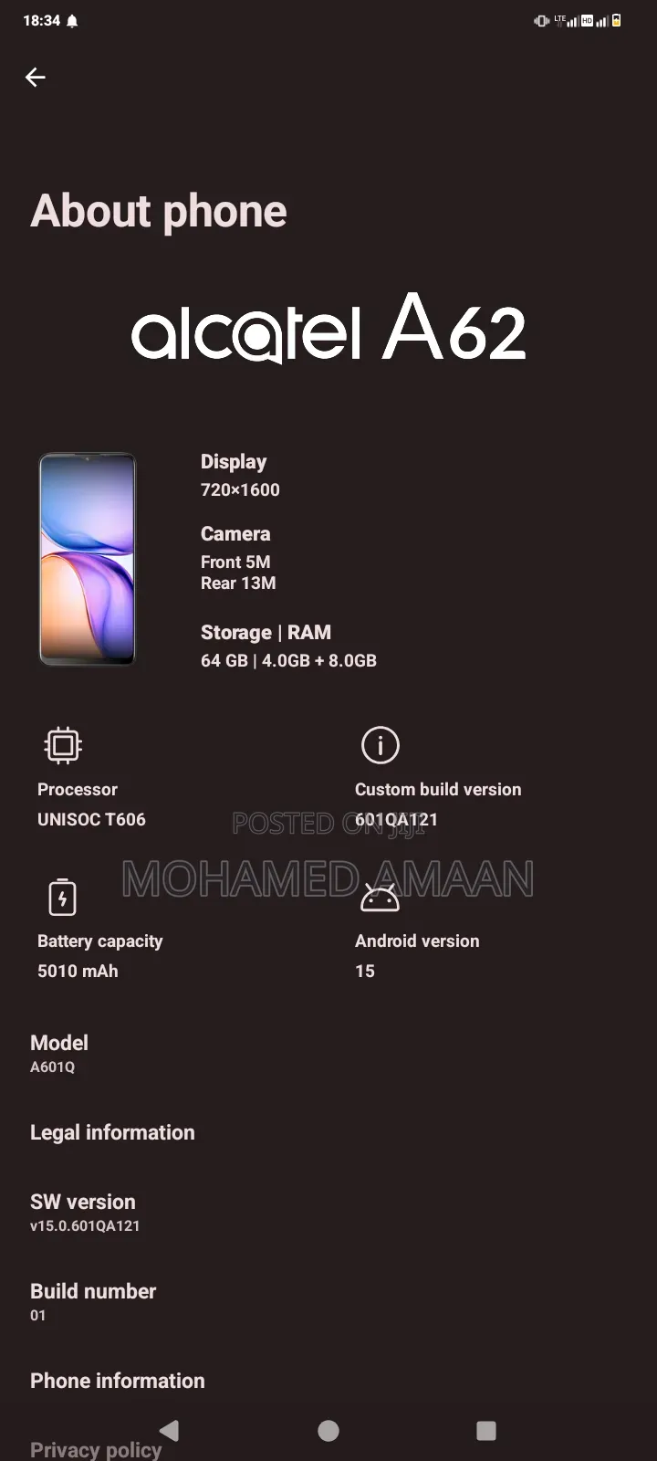 Alcatel 1B (2022) 32 GB White