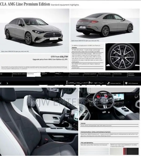 Mercedes Benz CLA 250 250+ full electric 2026