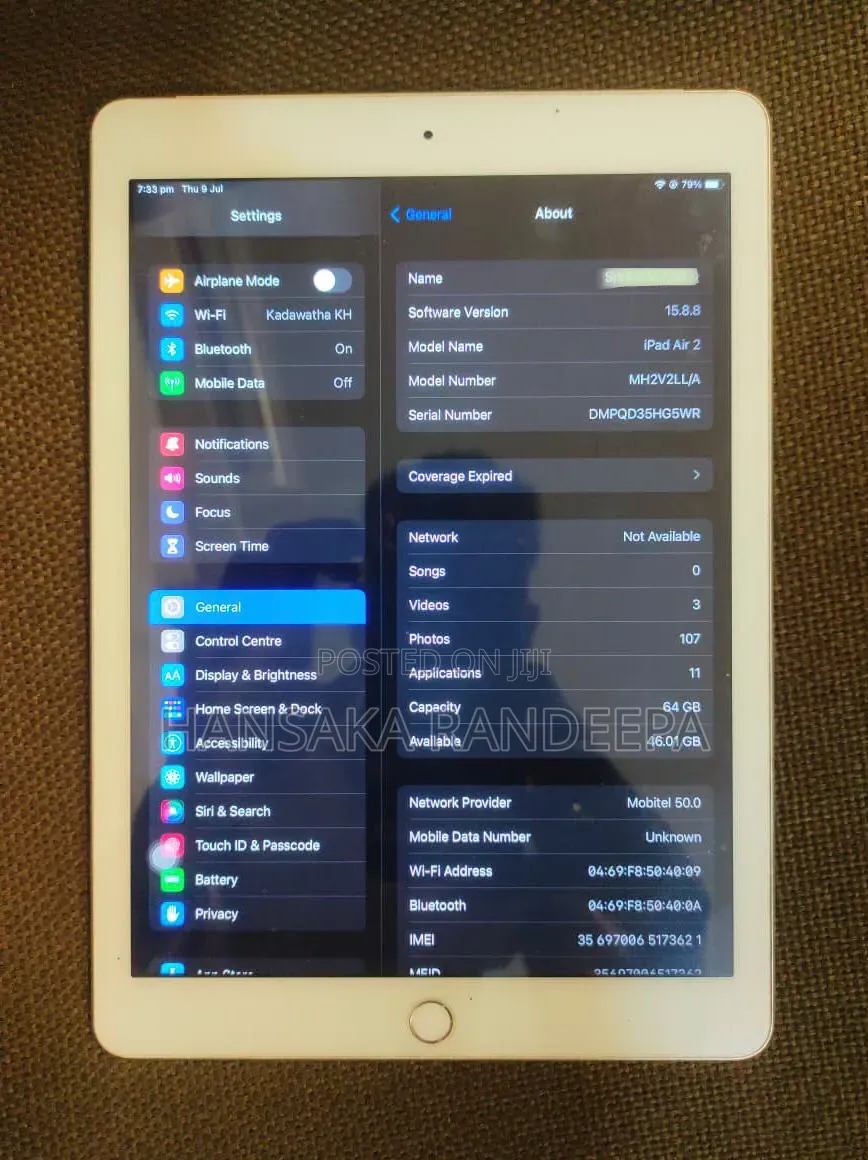 Apple iPad Air 2 64 GB Silver
