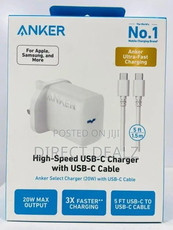 Anker 20W High Speed USB-C Charger with Cable